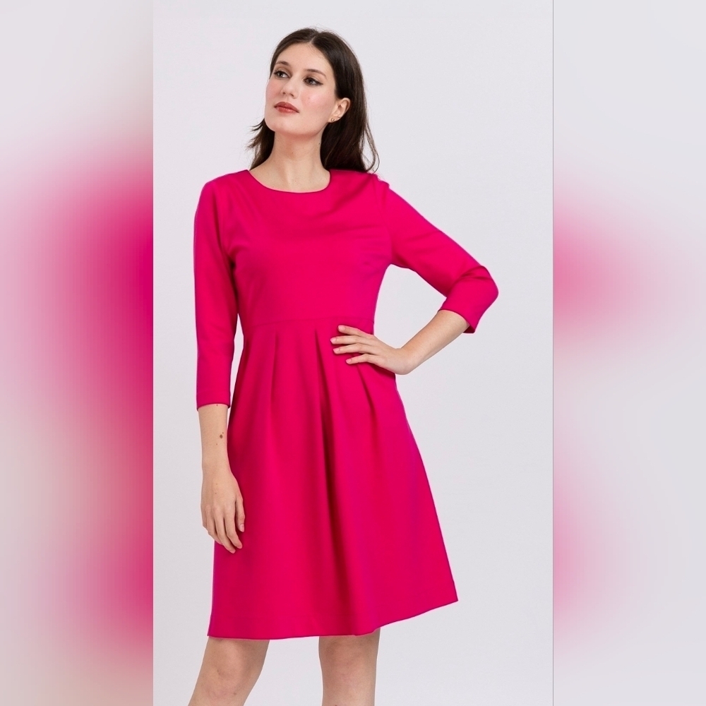 Eliza J Fuchsia Long Sleeve Dress